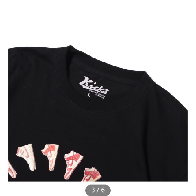 atmos(アトモス)のKICKS TEE BLACK　スニーカーTシャツ メンズのトップス(Tシャツ/カットソー(半袖/袖なし))の商品写真