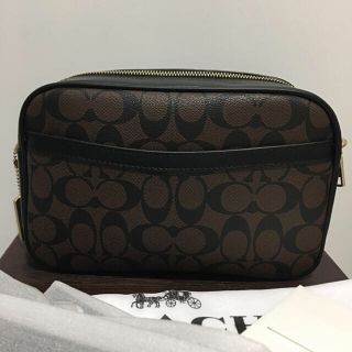 COACH★ショルダーバッグ ブロックカラー シグネイチャー柄 ダブルファスナー