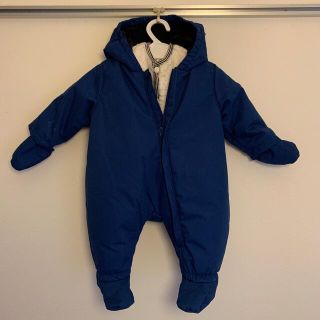 プチバトー(PETIT BATEAU)のプチバトー　ロンパース　2way ジャケット　ジャンバー　防寒　ボア　60cm(ジャケット/コート)