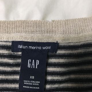 ギャップ(GAP)のGAP メリノウール ボーダーセーター XS  説明抜け追加しました(ニット/セーター)