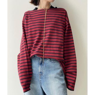 アパルトモンドゥーズィエムクラス(L'Appartement DEUXIEME CLASSE)のアパルトモン GOOD GRIEF! Border Overdye Tops(カットソー(長袖/七分))