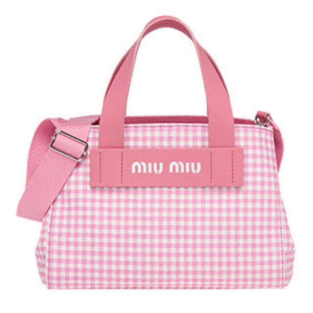 週末限定大幅値下げ！miu miu♥︎キャンバスギンガムチェック 2wayバッグ