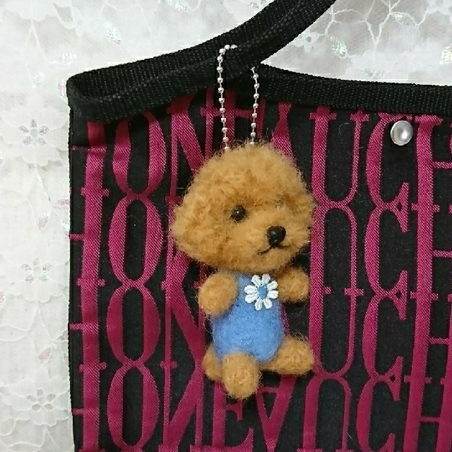 激安店舗 - 羊毛フェルト トイプードル マスコット〈ブルー〉 - 通販