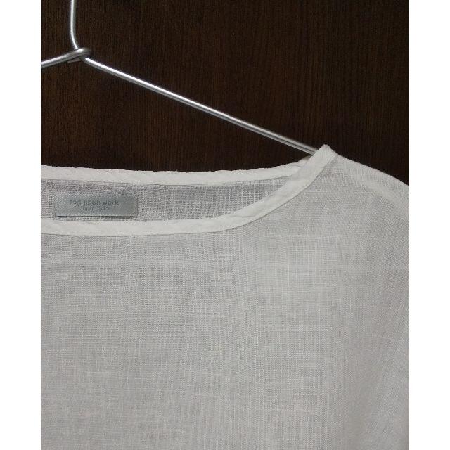 fog linen work(フォグリネンワーク)のfog linen work☆カレントップ☆ホワイト☆難あり レディースのトップス(シャツ/ブラウス(長袖/七分))の商品写真