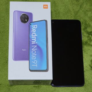 アンドロイド(ANDROID)の中古品 xiaomi redmi note 9t パープル simロック解除済み(スマートフォン本体)