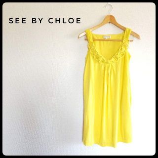 シーバイクロエ(SEE BY CHLOE)の【see by chloe】シーバイクロエ 黄色かわいい ワンピース チュニック(チュニック)