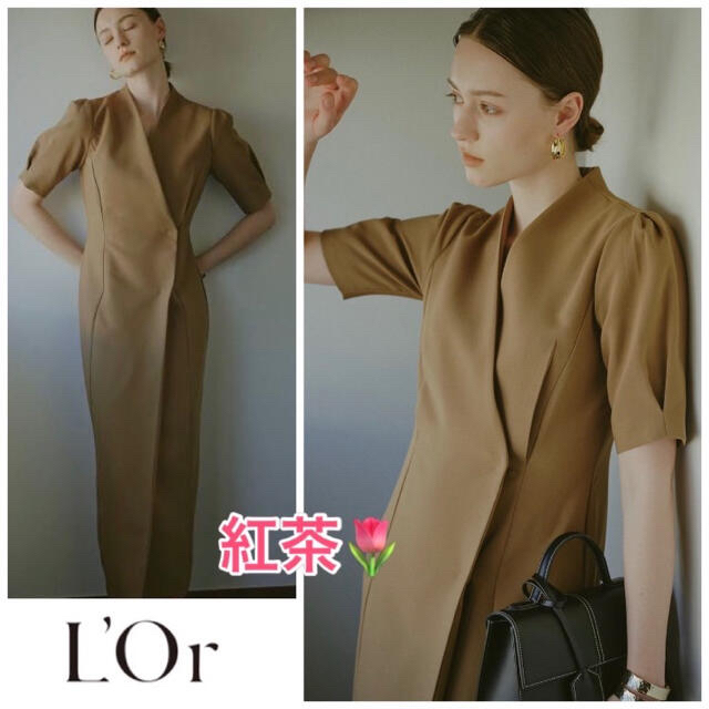 Noble(ノーブル)のL'or pencil wrap onepiece🌷 レディースのワンピース(ロングワンピース/マキシワンピース)の商品写真