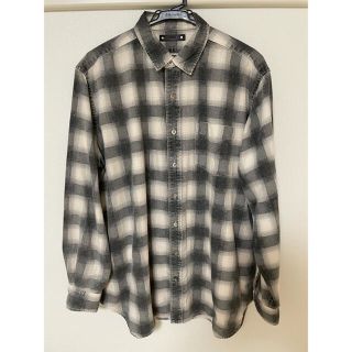 ヒステリックグラマー(HYSTERIC GLAMOUR)のMINEDENIM(マインデニム) オンブレチェックデニムシャツ 2 M 黒×白(シャツ)