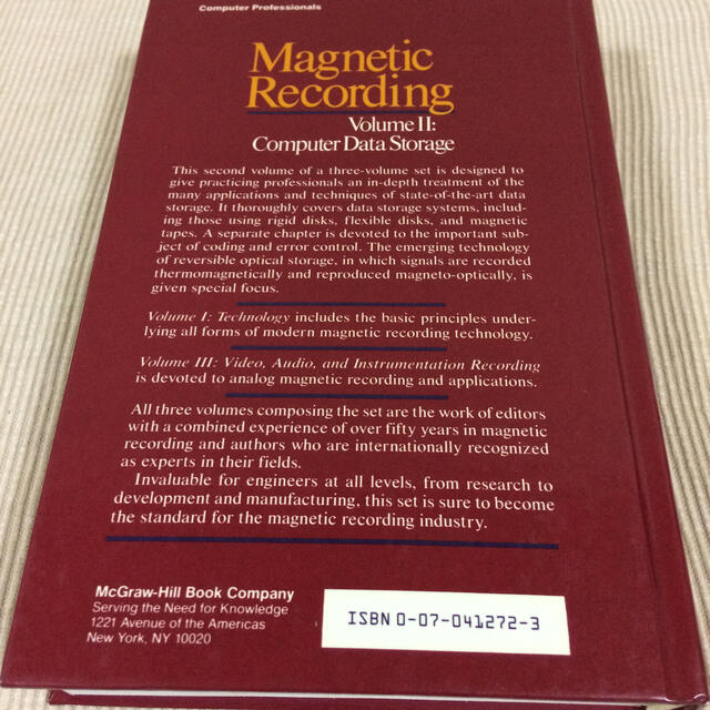 Magnetic Recording Volume 2:Computer Dat 1