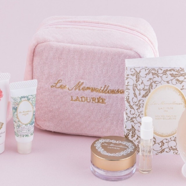 Les Merveilleuses LADUREE(レメルヴェイユーズラデュレ)のラデュレ　ノベルティポーチ&ラデュレ&Diorフレグランスサンプル レディースのファッション小物(ポーチ)の商品写真