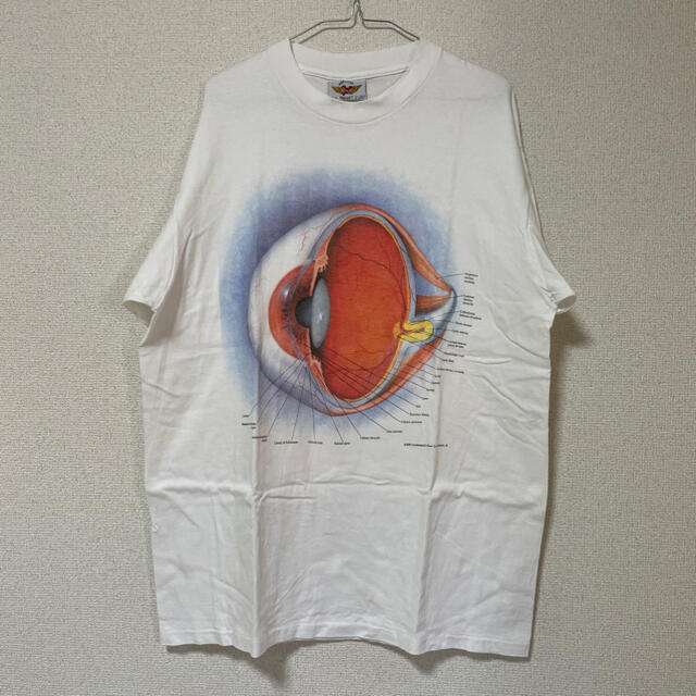 90s USA製 眼球 解剖図 Tシャツ XL 人体模型 VINTAGE