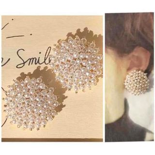 253. つぶつぶパールピアス  つぶつぶパールイヤリング(ピアス)