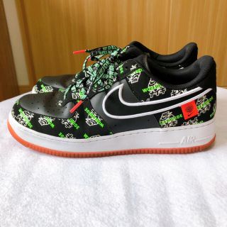 ナイキ(NIKE)の★極美品　エアフォース1　エレベイト　ブラックグリーン(スニーカー)