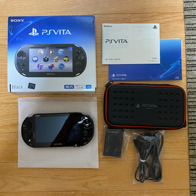 家庭用ゲーム機本体 美品 SONY PS Vita ブラック Wi-Fiモデル PCH-2000