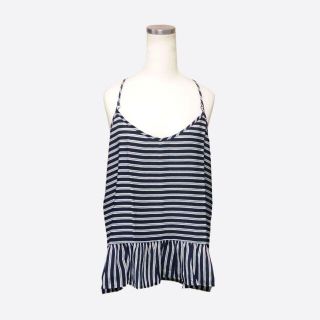 アバクロンビーアンドフィッチ(Abercrombie&Fitch)の★新品★アバクロンビー&フィッチ★ペプラムキャミソール(Navy/M)(キャミソール)
