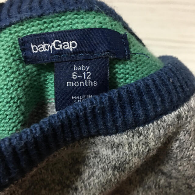 6-12m babyGAP コットンニット ロンパース キッズ/ベビー/マタニティのベビー服(~85cm)(ロンパース)の商品写真