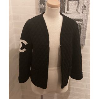 シャネル(CHANEL)のシャネル❤カンボン ロゴ ジャケット(ノーカラージャケット)