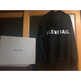 バレンシアガ(Balenciaga)のbalenciaga バックロゴ　プリント　スウェット　パーカー　xs(パーカー)