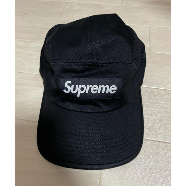 supreme washed chino twill camp cap 黒