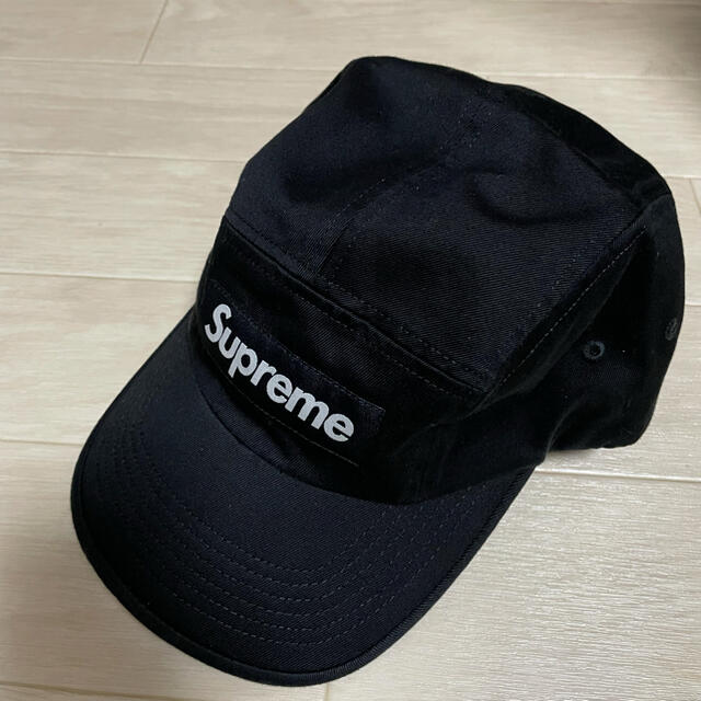 supreme washed chino twill camp cap 黒