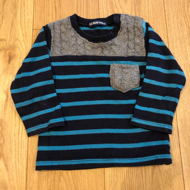 LITTLE BEAR CLUB(リトルベアークラブ)の80 ボーイズ　ボーダー　ロンT キッズ/ベビー/マタニティのベビー服(~85cm)(Ｔシャツ)の商品写真