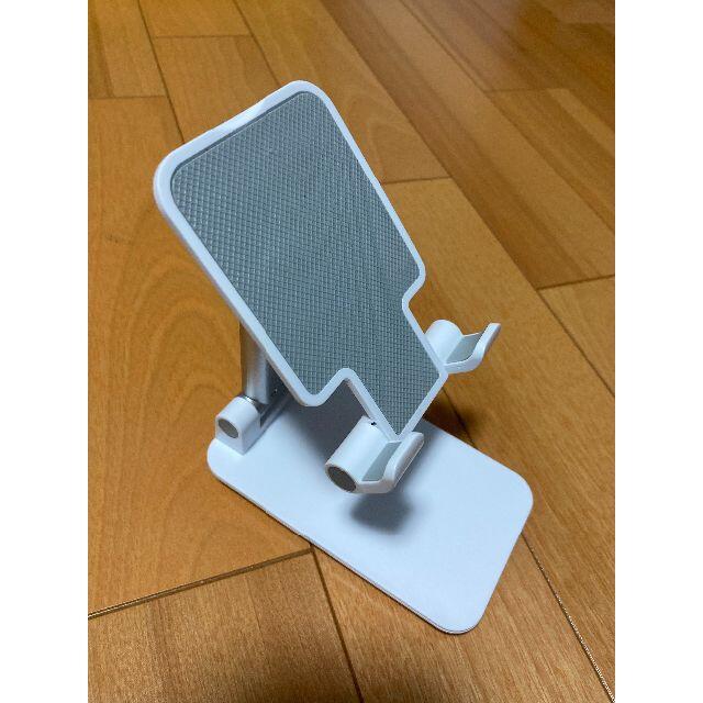 2021正規激安】 スマホスタンド ホワイト 折りたたみ式 高さ調節 角度調節 コンパクト 白 スマホスタンド 卓上 白 コンパクト タブレットOK オススメ ホワイト