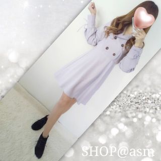 マジェスティックレゴン(MAJESTIC LEGON)の【美品】量産型コーデに❤️トレンチ風ワンピース✨エブリン、アンクルージュ系(ひざ丈ワンピース)