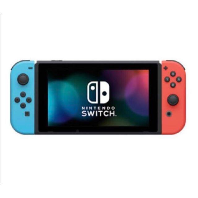 Nintendo Switch(ニンテンドースイッチ)の【新品未使用】Nintendo Switch ネオンブルーネオンレッド　スイッチ エンタメ/ホビーのゲームソフト/ゲーム機本体(家庭用ゲーム機本体)の商品写真