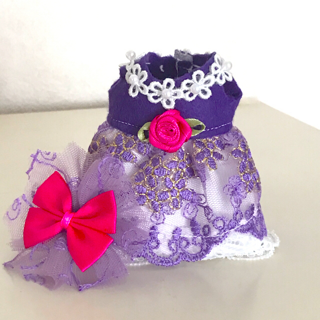 ATAO(アタオ)のイーマリー　濃紫のワンピースセット ハンドメイドのぬいぐるみ/人形(ぬいぐるみ)の商品写真