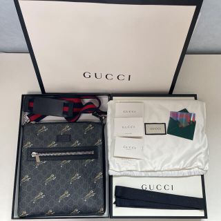 グッチ(Gucci)のGUCCI グッチ GGスプリーム タイガー メッセンジャーバッグ(ショルダーバッグ)