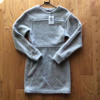 アレキサンダーワン(Alexander Wang)のALEXANDER WANG  ニットワンピース グレー(ひざ丈ワンピース)