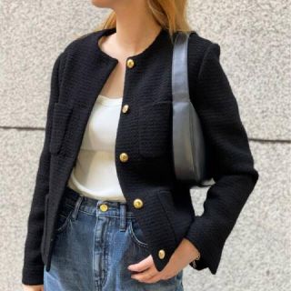 ドゥーズィエムクラス(DEUXIEME CLASSE)のCon様専用です。ドゥーズィエムクラス　Garconne Tweed ジャケット(ノーカラージャケット)