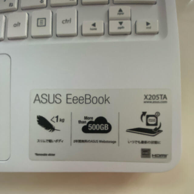 ASUS(エイスース)のASUS EeeBook X205TAW スマホ/家電/カメラのPC/タブレット(ノートPC)の商品写真