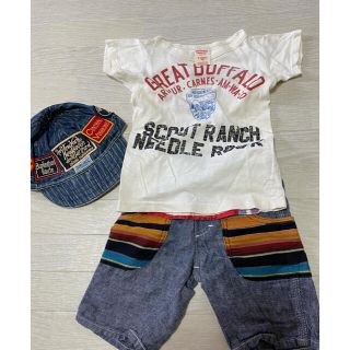 デニムダンガリー(DENIM DUNGAREE)のデニム&ダンガリー　LEE 帽子　キャップ　Tシャツ　ズボン　100 3点セット(Tシャツ/カットソー)