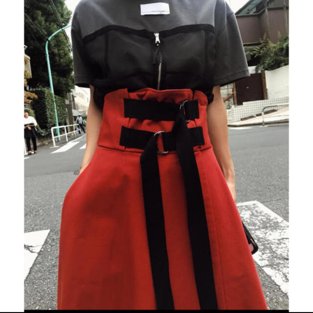 Ameri VINTAGE(アメリヴィンテージ)のDOUBLE TAPE BELT SKIRT レディースのスカート(ロングスカート)の商品写真