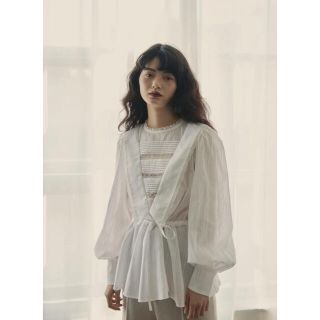 ベリーブレイン(Verybrain)のVB Verybrain Sailor lace cotton blouse(シャツ/ブラウス(長袖/七分))