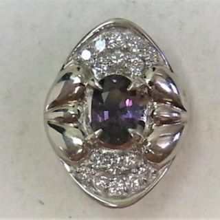 プラチナ ペンダント パープル サファイヤ0.610ctダイヤ0.19ct(チャーム)