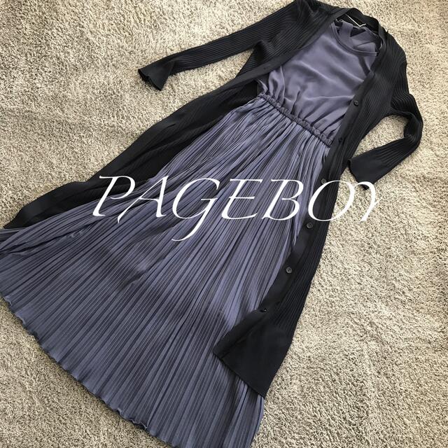 PAGEBOY(ページボーイ)のページボーイ　プリーツロングワンピース レディースのワンピース(ロングワンピース/マキシワンピース)の商品写真