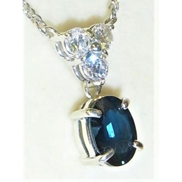 Pt850プラチナ ネックレス サファイヤ1.56ct ダイヤ 3ヶ0.33ct Pt850プラチナ ネックレス サファイヤ1.56ct ダイヤ 3ヶ0.33ct