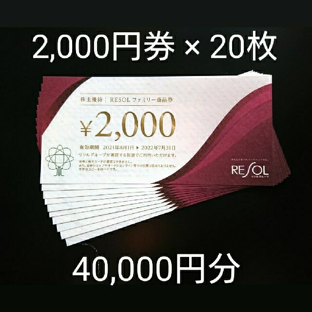 リソル 株主優待券 2万円分 - tempguard.io