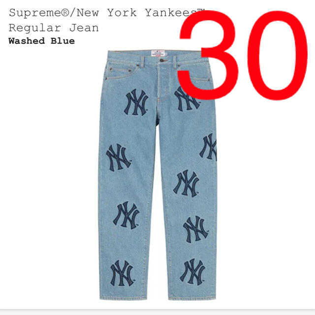 Supreme × New York Yankees Regular Jeanwindandsea