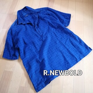 アールニューボールド(R.NEWBOLD)のR.NEWBOLD☆Lサイズスキッパーコットンブルーシャツ(シャツ)