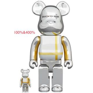 メディコムトイ(MEDICOM TOY)のBE@RBRICK MEDICOM silver CHROME100％&400％(フィギュア)