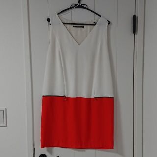 ザラ(ZARA)のZARAツートンカラーワンピース☆(ひざ丈ワンピース)