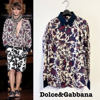 ドルチェアンドガッバーナ(DOLCE&GABBANA)のランウェイ品■ドルチェ＆ガッバーナ_長袖シャツ/美品 フローラル ドルガバ DG(シャツ)