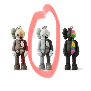 メディコムトイ(MEDICOM TOY)のKAWS COMPANION (FLAYED) KEYHOLDER / Grey(キーホルダー)