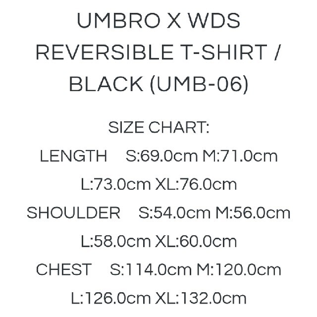 SEA(シー)のL★UMBRO X WDS REVERSIBLE T-SHIRT / BLACK メンズのトップス(Tシャツ/カットソー(半袖/袖なし))の商品写真