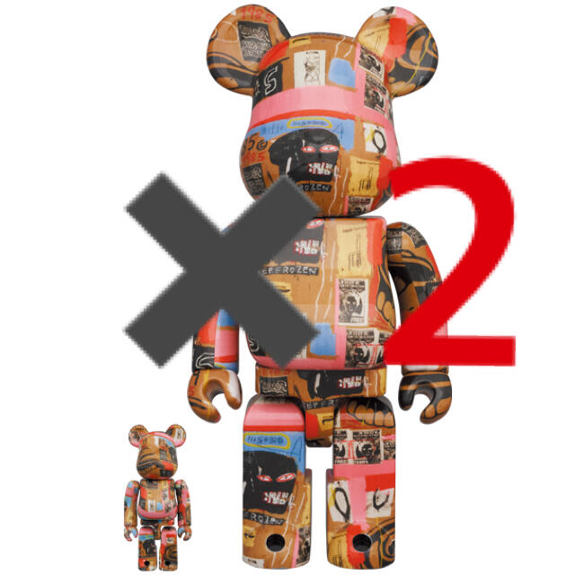 MEDICOM TOY(メディコムトイ)のBE@RBRICK Andy BASQUIAT #2 100％ & 400％ エンタメ/ホビーのフィギュア(その他)の商品写真