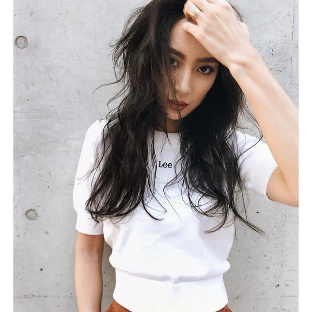 SNIDEL(スナイデル)のlee snidelコラボ　ニットトップス レディースのトップス(Tシャツ(半袖/袖なし))の商品写真