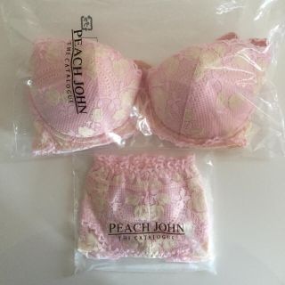 ピーチジョン(PEACH JOHN)の新品 PJ ピーチジョン ブラショーツセット D75 ピンク (ブラ&ショーツセット)